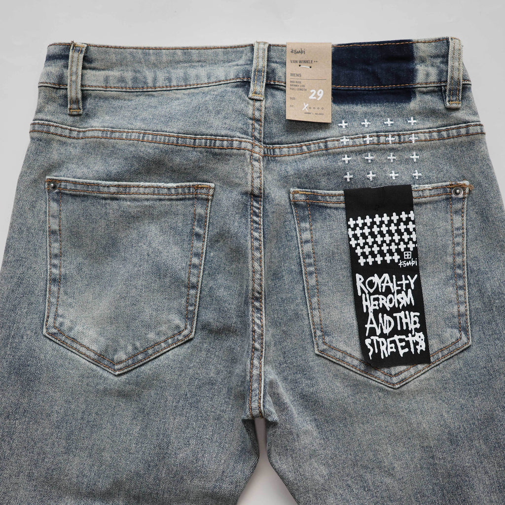 KSUBI BLUE RIPPED JEANS WM173