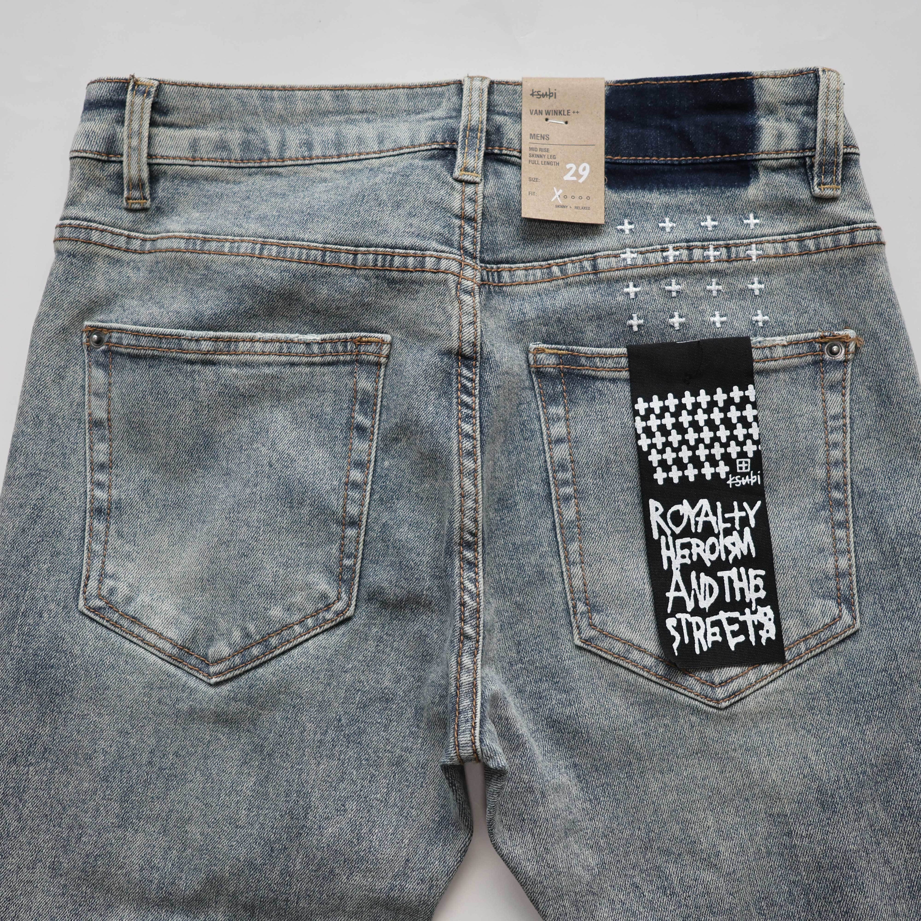 KSUBI BLUE RIPPED JEANS WM173