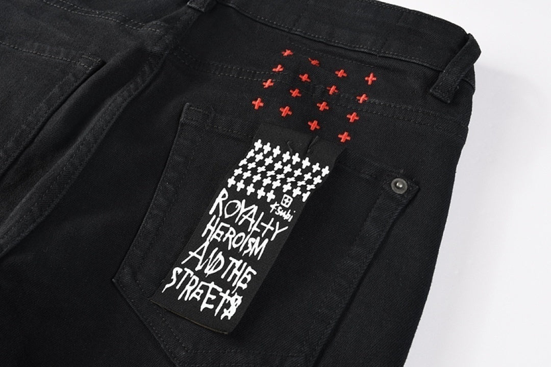KSUBI BLACK RED JEANS K64