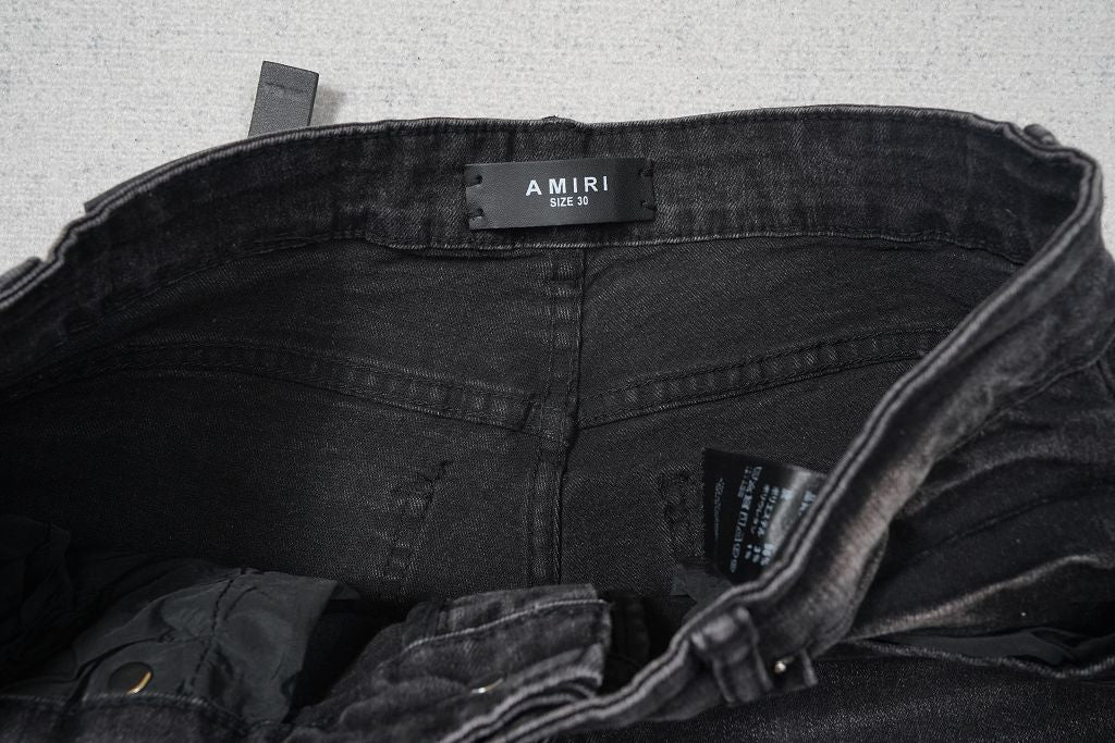 AMIRI BLACK RED PATCHS JEANS