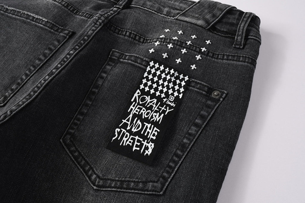 KSUBI BLACK JEANS LOGO K56