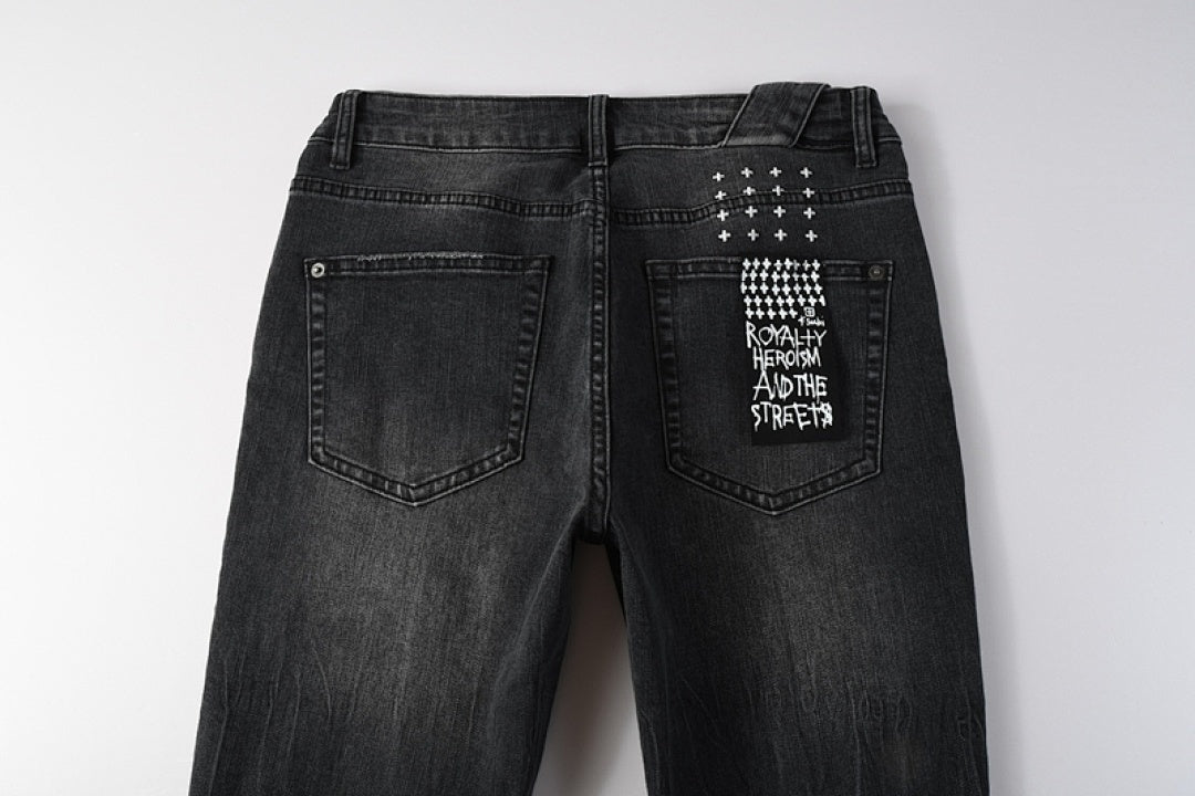 KSUBI BLACK JEANS LOGO K56