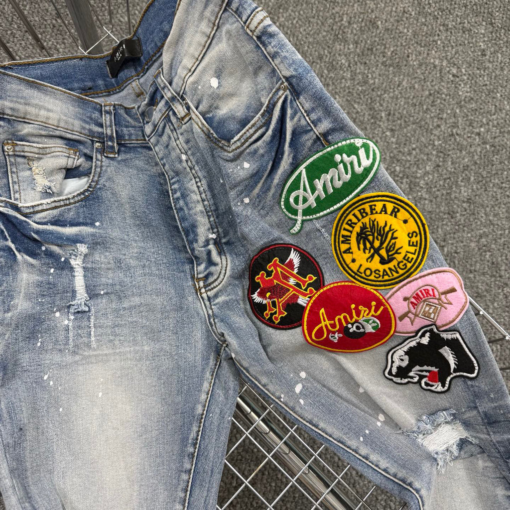 AMIRI BLUE BADGES JEANS