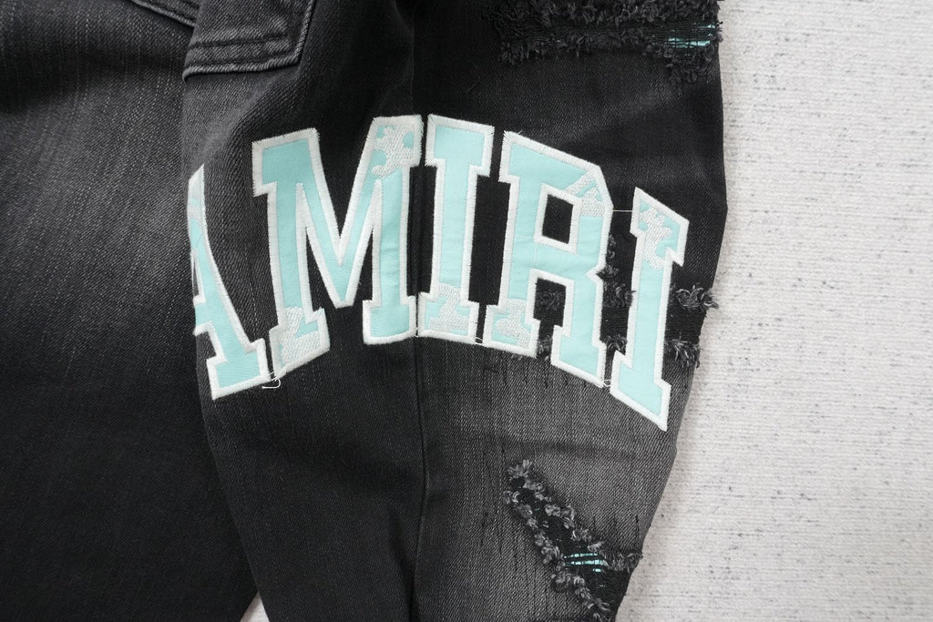 AMIRI DOUBLE BLACK TURQUOISE