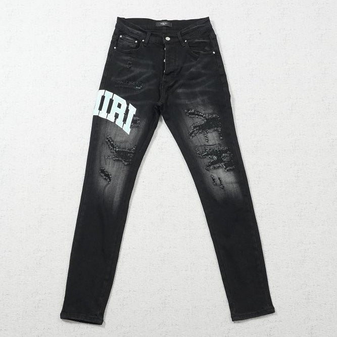 AMIRI DOUBLE BLACK TURQUOISE