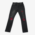 AMIRI BLACK RED PATCHS JEANS