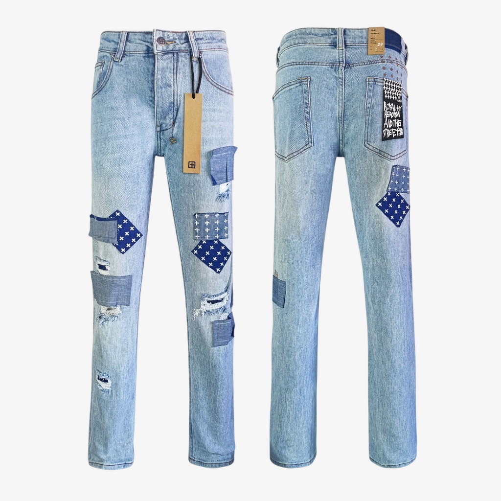 KSUBI BLUE RIPPED JEANS WM35
