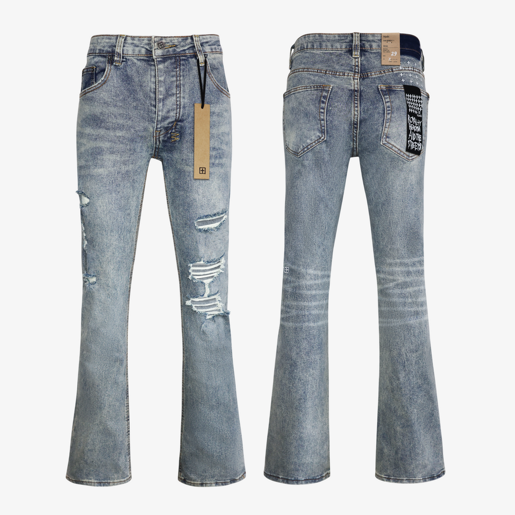 KSUBI BLUE RIPPED JEANS WM173