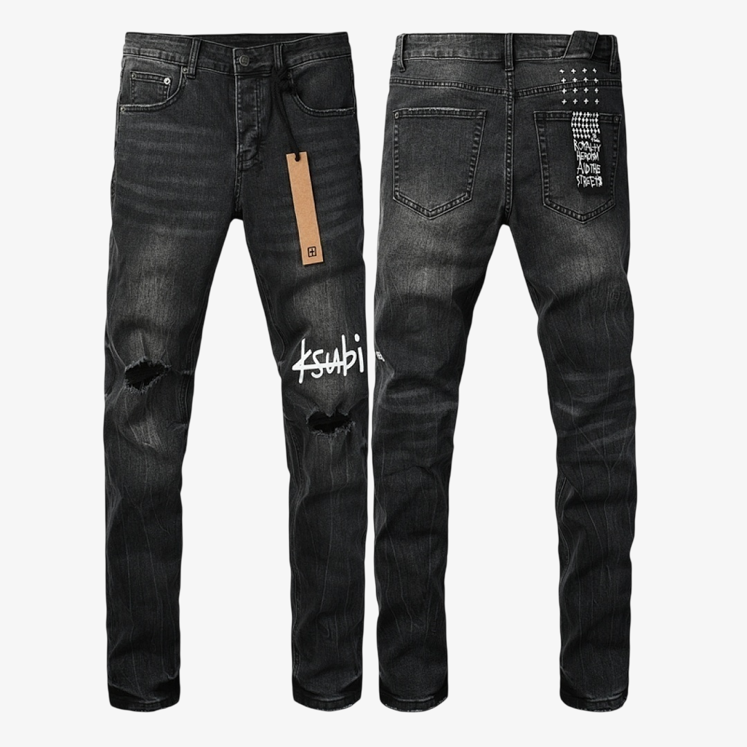 KSUBI BLACK JEANS LOGO K56