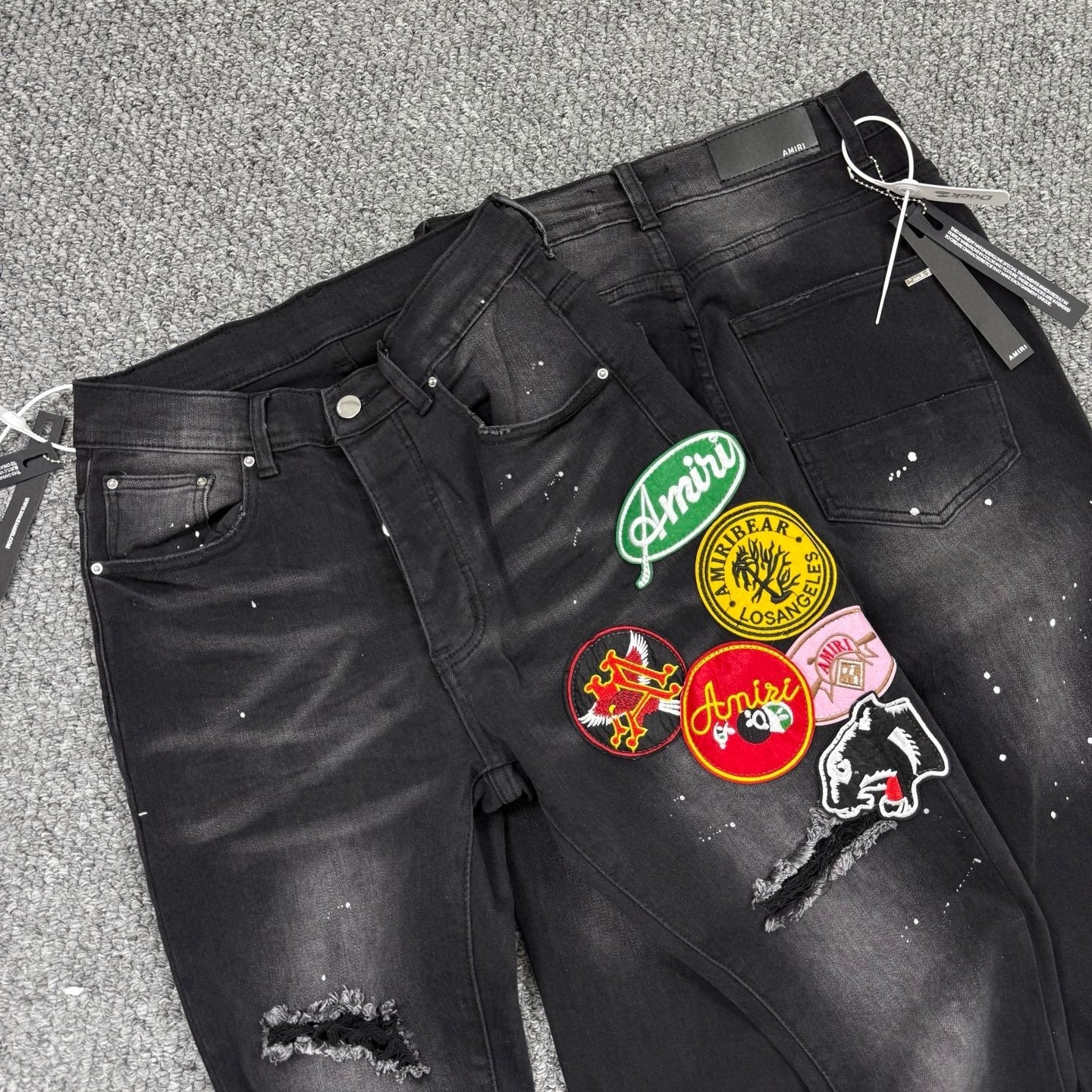 AMIRI BLACK BADGES JEANS