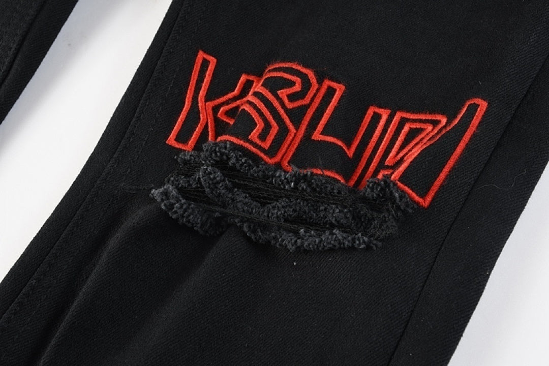 KSUBI BLACK RED JEANS K64