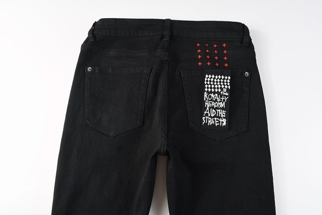 KSUBI BLACK RED JEANS K64