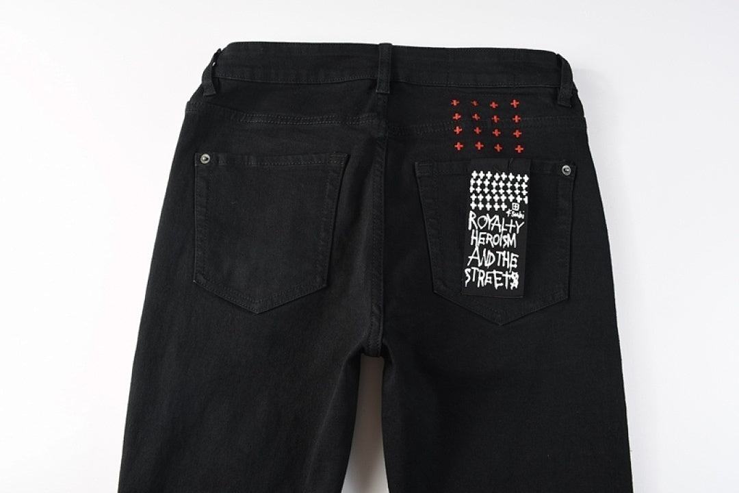 KSUBI BLACK RED JEANS K64