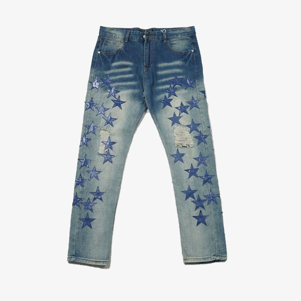 AMIRI BLUE STARS BLUE JEANS