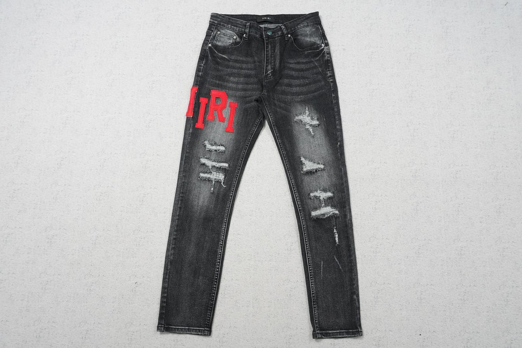 AMIRI BLACK WITH RED WRITTING