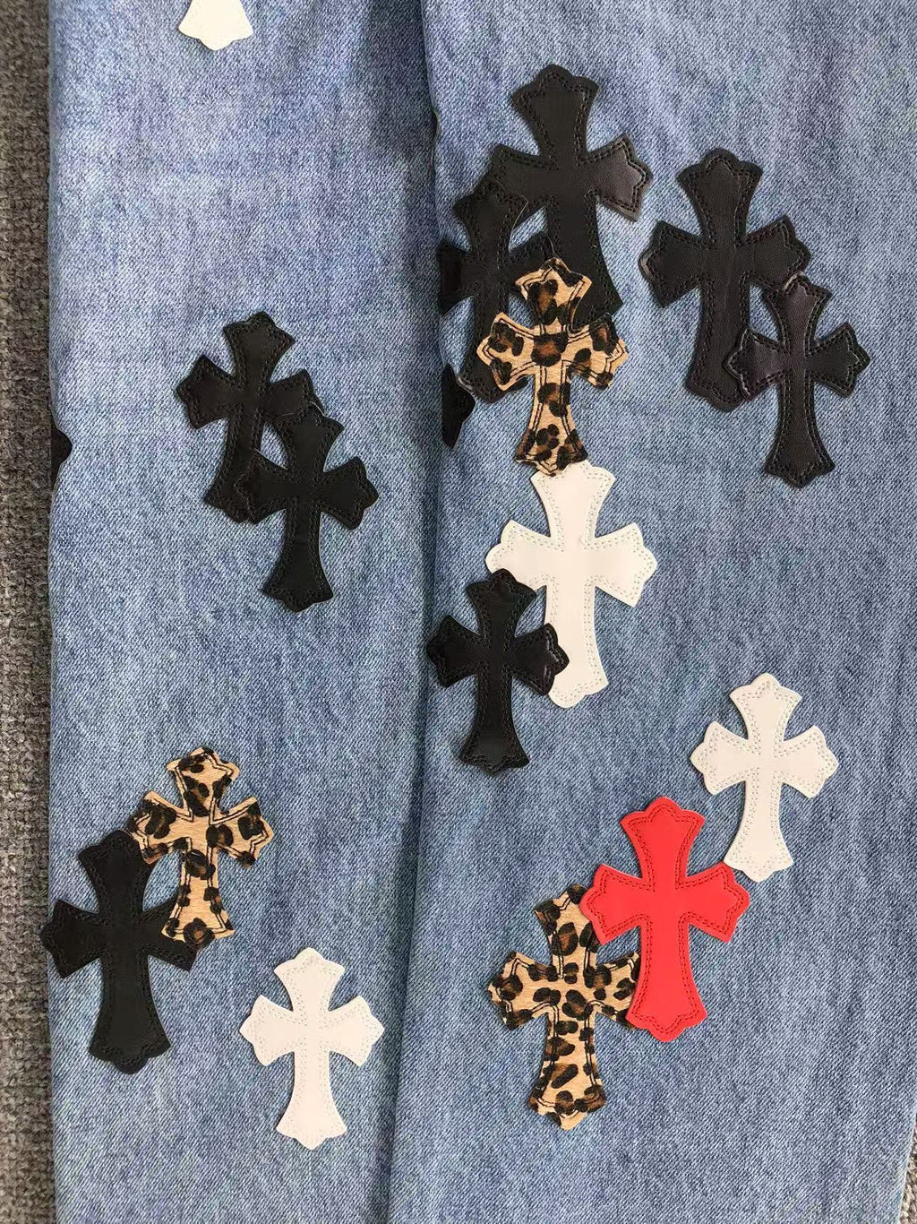 CHROME BLUE JEANS MULTI COLRO CROSS