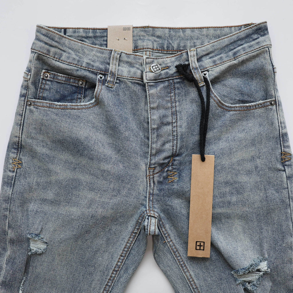 KSUBI BLUE RIPPED JEANS WM173