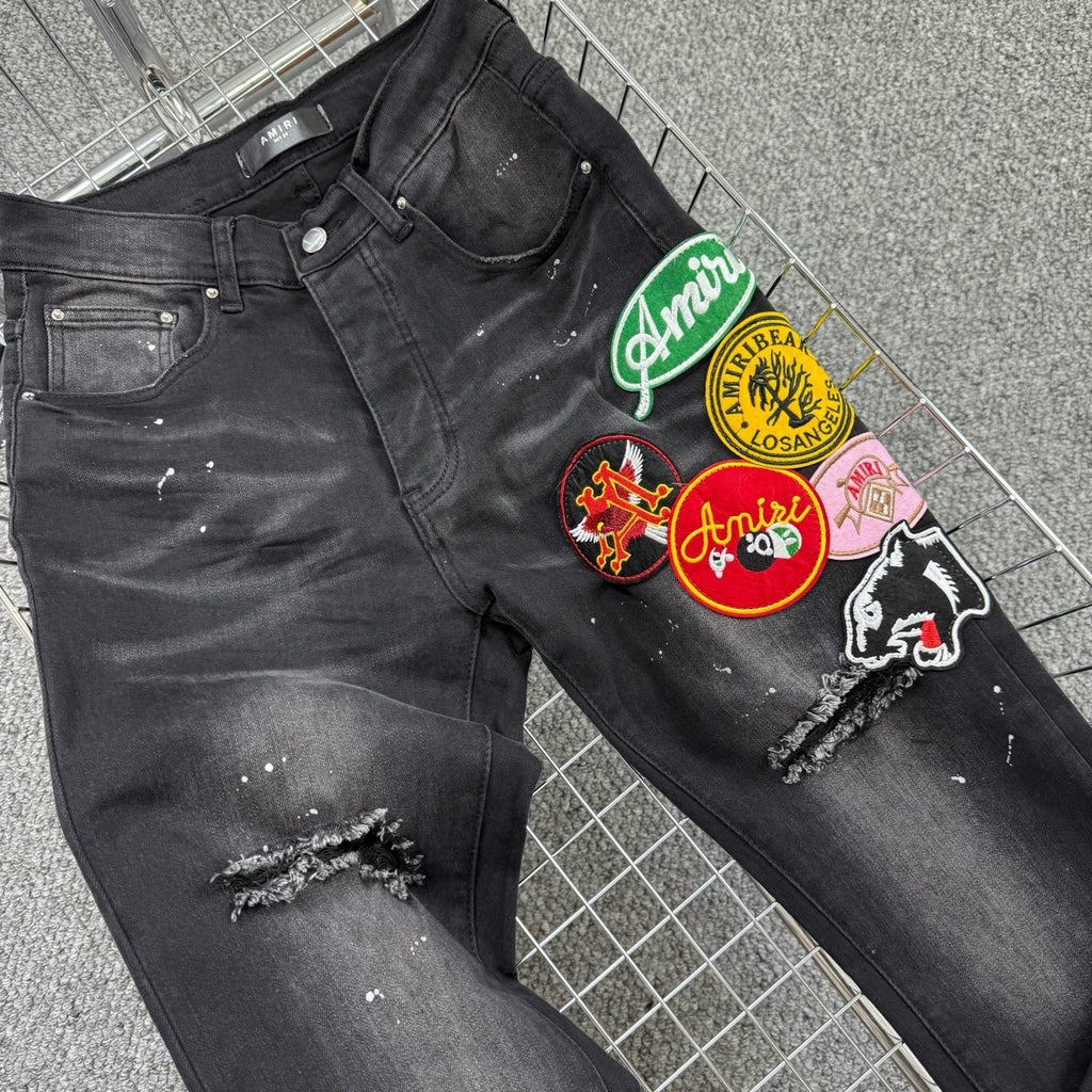AMIRI BLACK BADGES JEANS