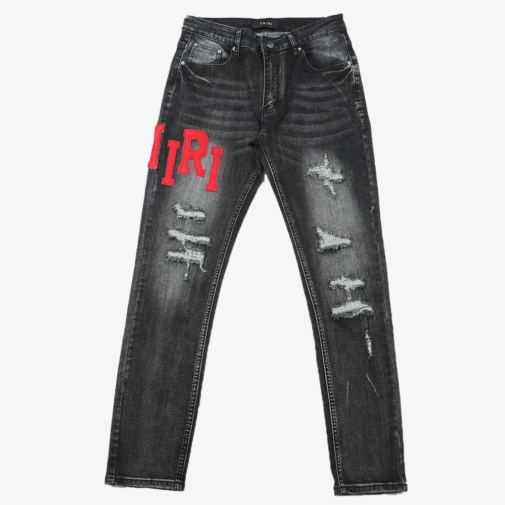 AMIRI BLACK WITH RED WRITTING